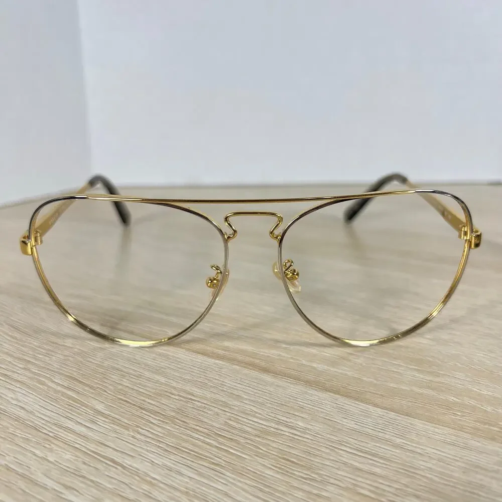 Coach 929595 HC 7069 (L1614) Sunglasses Frames Only Gold Aviator 60-15-140